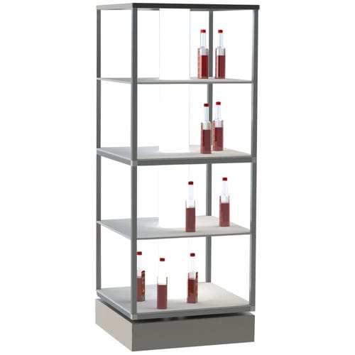 Espositore portabottiglie - TOTEM - Movidos srl - in acciaio inossidabile / in HPL / in Plexiglas®