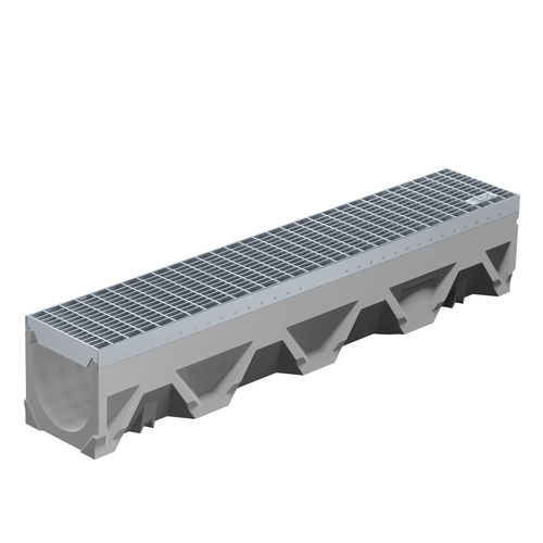 Canaletta con griglie - FILCOTEN TEC 150 - BG Graspointner - a fessura / con pendenza / in calcestruzzo fibrorinfrozato