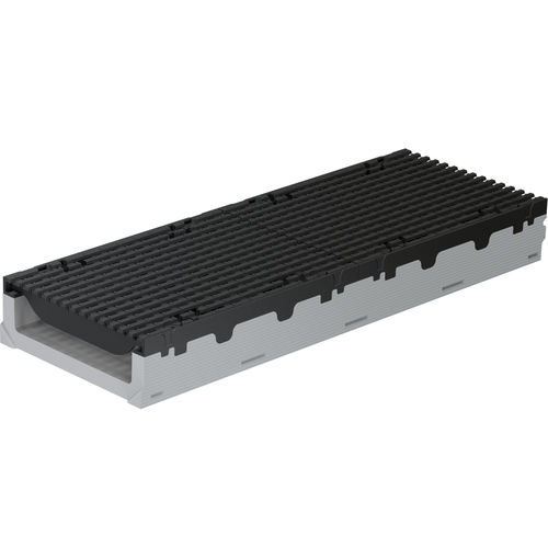 Canaletta con griglie - FILCOTEN PRO MINI 300 - BG Graspointner - in calcestruzzo fibrorinfrozato / griglia in metallo / per spazio pubblico