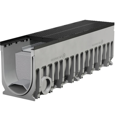 Canaletta con griglie - FILCOTEN GREEN 400 - BG Graspointner - a fessura / in calcestruzzo fibrorinfrozato / griglia in metallo