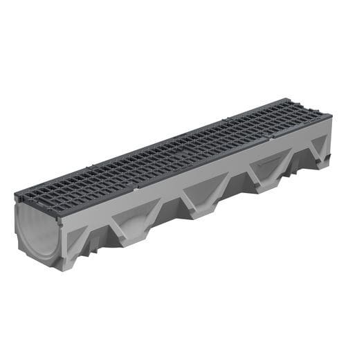 Canaletta con griglie - FILCOTEN LIGHT NW 150 - BG Graspointner - in calcestruzzo ad alte prestazioni / griglia in metallo / per spazio pubblico