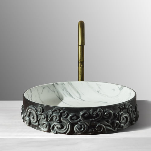 Lavabo da appoggio - DAME BOWL - KREOO - in pietra / in marmo / rotondo