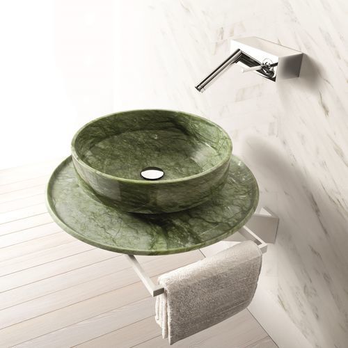 Lavabo da appoggio - BOWL N°2 - KREOO - in marmo / circolare / senza foro