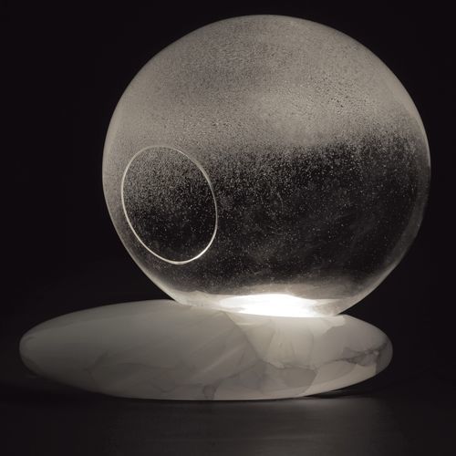 Lampada da tavolo - LITIA - KREOO - in vetro di Murano / in pietra / contemporanea