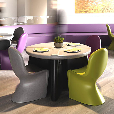 Tavolo da pranzo contemporaneo - RYNO® - Pineapple - in polietilene / con base in polietilene / rotondo