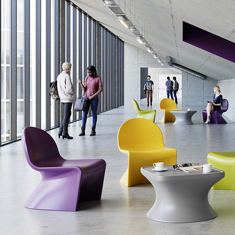 Chauffeuse contemporanea - RYNO® - Pineapple - in polietilene / verde / gialla