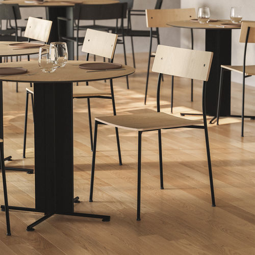 Sedia contemporanea - ALEX BISTRO - Omelette Editions - da interno / in tessuto / in pelle