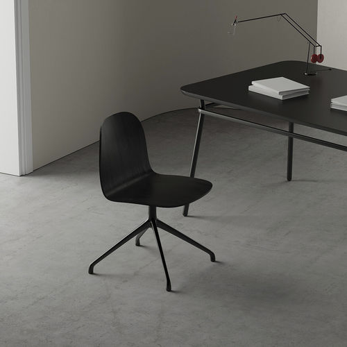 Sedia contemporanea - TERRA - Omelette Editions - da interno / in legno compensato / con supporto in alluminio laccato