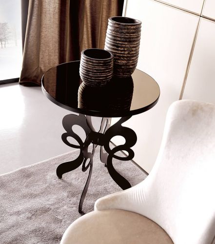 Tavolo d'appoggio classico - CELINE - Corte Zari - in legno / in vetro / in ferro