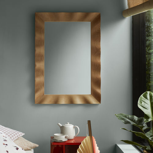 Specchio a muro - WAVY  - broste - contemporaneo / rettangolare / in faggio