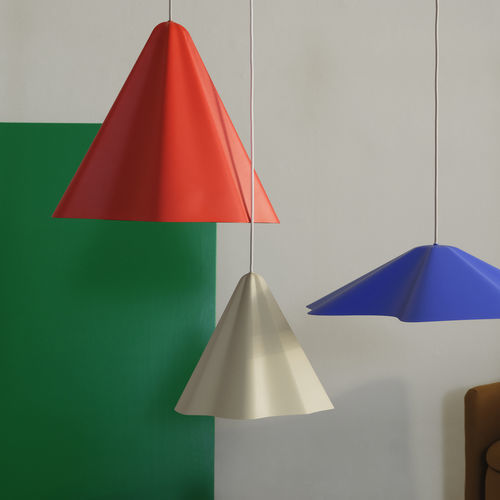 Lampada a sospensione - SKIRT  - broste - in acciaio con rivestimento a polvere / contemporanea / con cavo