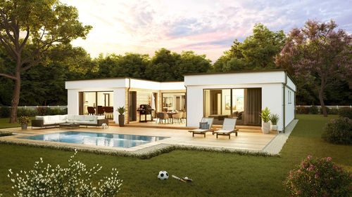 Casa tipo bungalow - ATRIUM - Vario Haus - a risparmio energetico / modulare / contemporanea