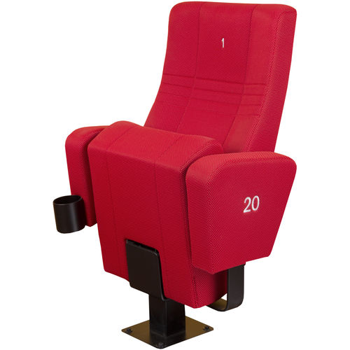 Poltrona per cinema in tessuto - ORION - TIP UP - KINOEXPORT s.r.o. - contract / rossa / nera