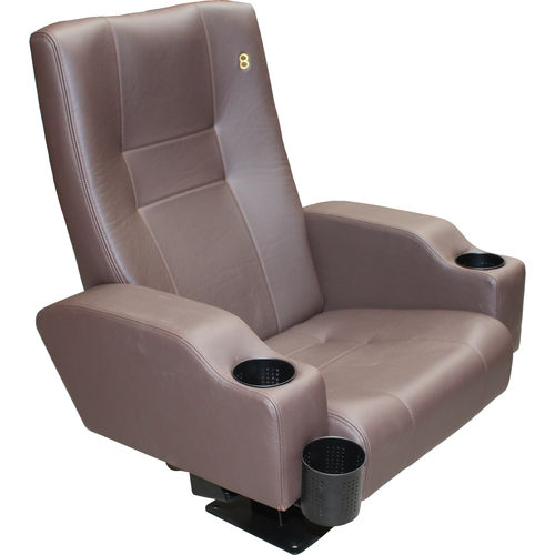 Poltrona per cinema in ecopelle - LUX COMFORT - KINOEXPORT s.r.o. - contract / rossa / marrone