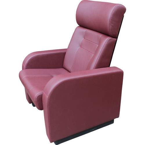 Poltrona per cinema in ecopelle - DE LUXE - KINOEXPORT s.r.o. - contract / rossa / imbottita