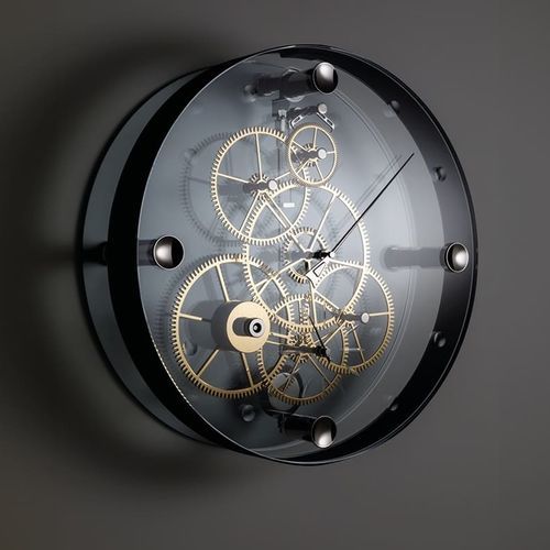 Orologio contemporaneo - Presto Type 02 Black - Teckell - a muro / analogico / in cristallo