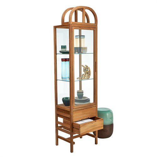 Vetrina contemporanea - JUULTJE - Pols Potten - in vetro / in teak
