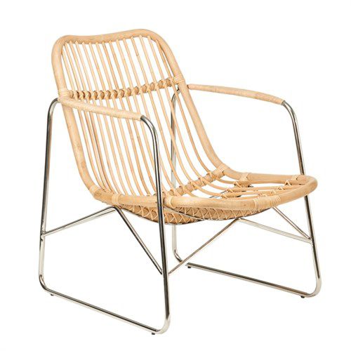 Poltrona contemporanea - FLORIS NATURAL - Pols Potten - in rattan / in nichel