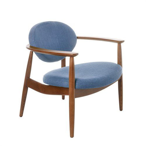 Poltrona contemporanea - ROUNDY - Pols Potten - in frassino / in poliestere / blu