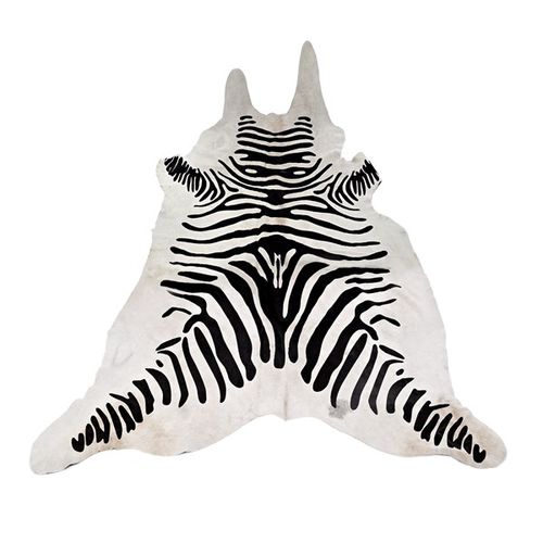 Tappeto contemporaneo - ZEBRASKIN - Pols Potten - con motivo pelle di animale / in pelle / rettangolare