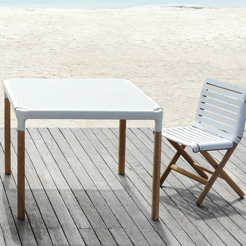 Tavolo contemporaneo - AT800 - Maiori - in teak / in alluminio / in cartone