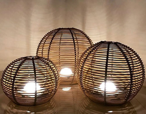 Lampada sospesa - PAILLOTE SPHERE - Maiori - in fibre sintetiche / contemporanea / solare