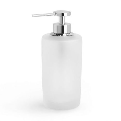 Distributore di sapone per uso residenziale - SATIN - Klomfar GmbH - da appoggio / in metallo cromato / in vetro