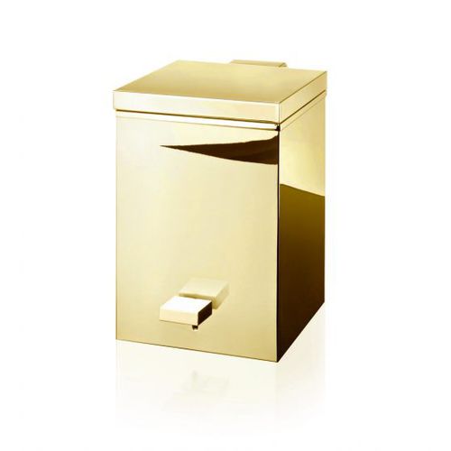 Portarifiuti da bagno - Klomfar GmbH - in ottone cromato / con coperchio / contemporaneo