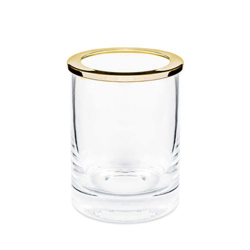 Contenitori portaoggetti in cristallo - BRASS GOLD PLATED - Klomfar GmbH - per stanza da bagno