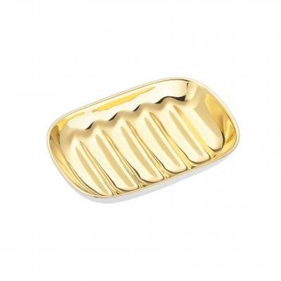 Portasapone in metallo - GOLD PLATED - Klomfar GmbH - in porcellana