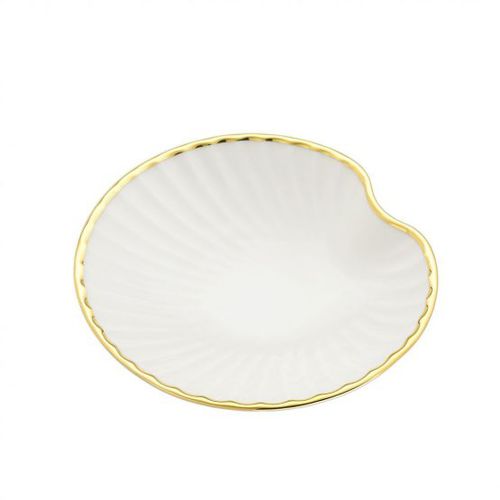 Portasapone in metallo - SHELL: GOLD TRIM - Klomfar GmbH - in porcellana