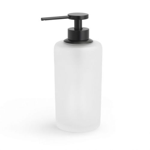 Distributore di sapone per uso residenziale - SATIN: BLACK - Klomfar GmbH - da appoggio / in ottone / in vetro