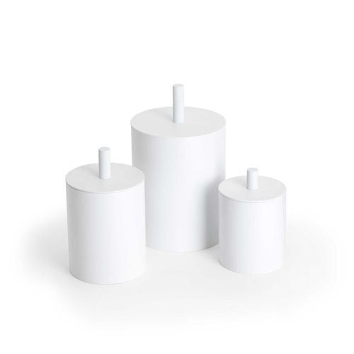 Contenitori portaoggetti in metallo - METALL-DOSE ROUND UP - Klomfar GmbH - con coperchio / per stanza da bagno