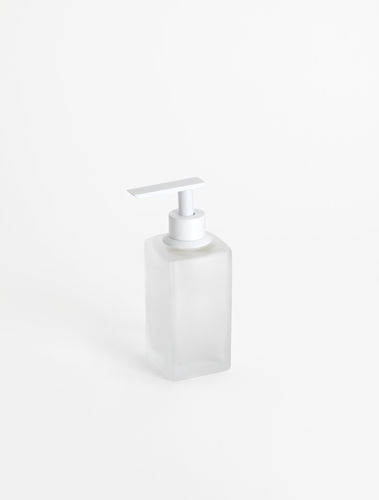Distributore di sapone per hotel - BIG SPENDER JUNIOR GLASS: WHITE - Klomfar GmbH - per edifici pubblici / per uso residenziale / da appoggio
