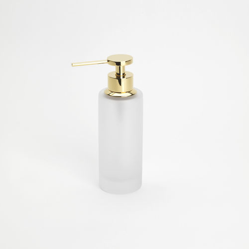 Distributore di sapone per hotel - SATIN MINI: GOLD - Klomfar GmbH - per edifici pubblici / per uso residenziale / da appoggio