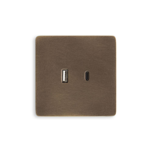 Presa USB - NOOR - A/C - Atelier Luxus - doppia / da parete / da incasso