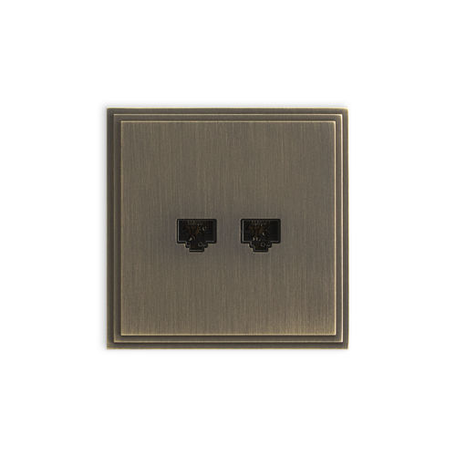 Presa informatica - TIARA - RJ45 - Atelier Luxus - doppia / da parete / da incasso