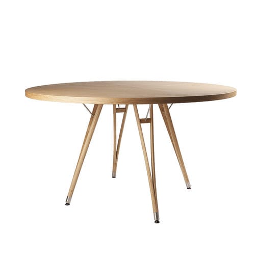 Tavolo da pranzo contemporaneo - ILOK  - Quiso - in rovere / con supporto in legno / rotondo