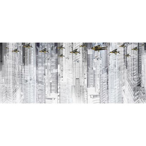 Carta da parati design originale - THE FLYING COMPANY - Neodko - in tessuto non tessuto / panoramica / geometrica