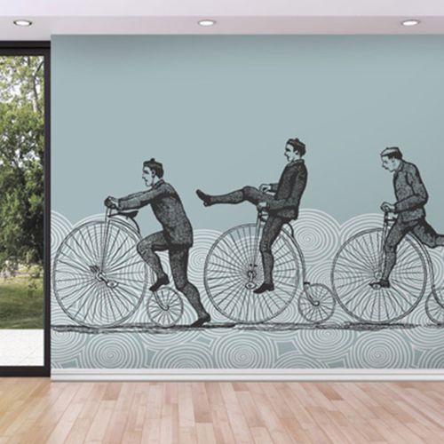 Carta da parati contemporanea - BICYCLETTE - Neodko - in tessuto non tessuto / in vinile / panoramica