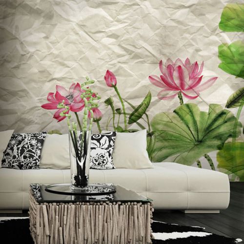 Carta da parati contemporanea - WATER LILY - Neodko - in tessuto non tessuto / in vinile / con motivi naturali