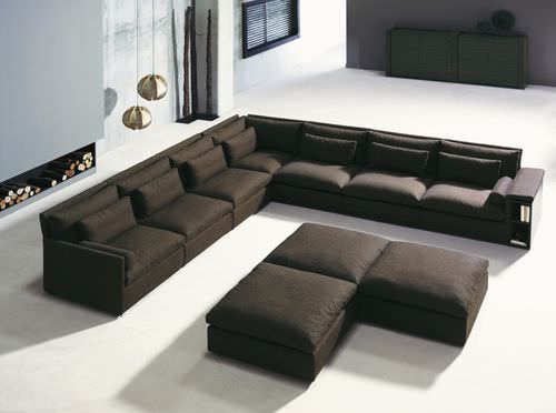 Divano d'angolo - MEETING POINT - Indesign Living - contemporaneo / in tessuto / con contenitore