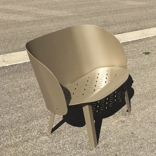 Poltrona urbana contemporanea - cabriolet Croisements - Objets Publics - in acciaio termolaccato / in acciaio / su misura