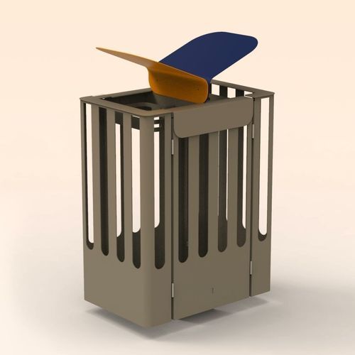 Supporto per sacco della spazzatura pubblico - cité Z - Objets Publics - per raccolta differenziata / a pavimento / in acciaio termolaccato