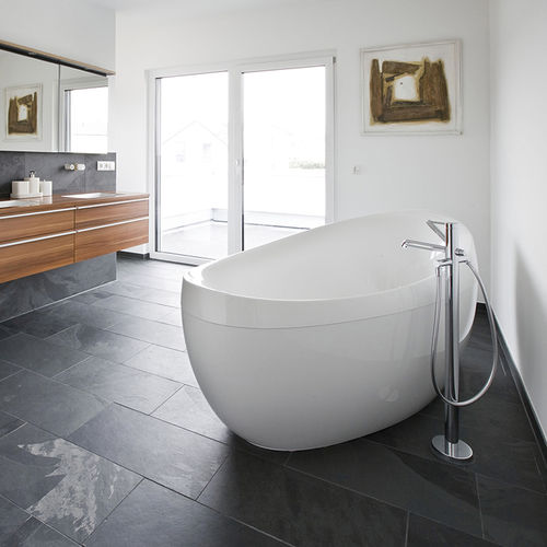Piastrella in pietra naturale - BLACK SLATE - Bauma-stone - opaca / da interno / da pavimento