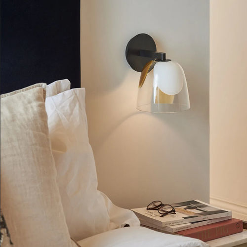 Applique contemporanea - NARA - Heathfield - da interno / in vetro soffiato / in ottone