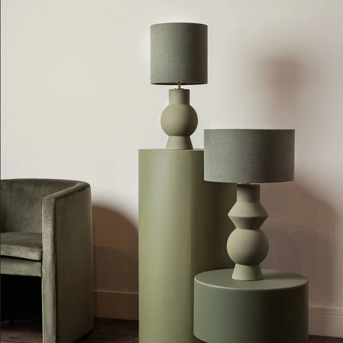 Lampada da tavolo - ASTER - Heathfield - in ottone / in raso / in ceramica
