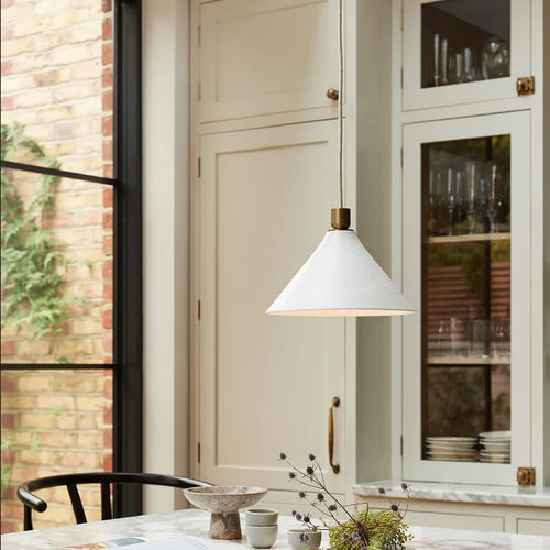 Lampada a sospensione - BERTIE  - Heathfield - in ottone / in raso / in ceramica