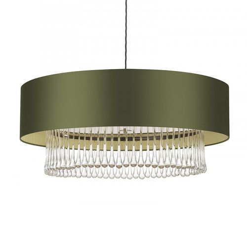 Lampada a sospensione - ROEHAMPTON 32″ - Heathfield - in cristallo / in raso / classica