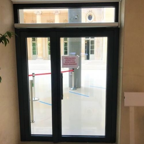 Porta d'ingresso - 70E - SOFTICA - in alluminio / battente / contemporanea